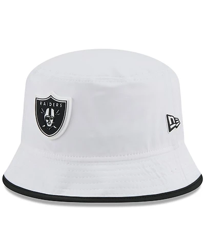 New Era Men's White Las Vegas Raiders 2025 Nfl Training Camp Stretch Bucket Hat