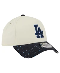 New Era Men's Cream Los Angeles Dodgers Speckle A-Frame 9FORTY Adjustable Hat