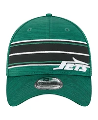 New Era Men's Green York Jets Stripes 39THIRTY Flex Hat