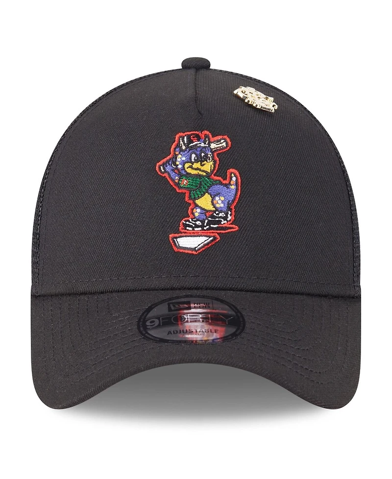 New Era Men's Black Colorado Rockies 2025 Big League Chew A-Frame 9FORTY Adjustable Trucker Hat