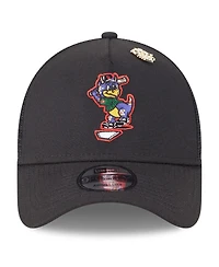 New Era Men's Black Colorado Rockies 2025 Big League Chew A-Frame 9FORTY Adjustable Trucker Hat