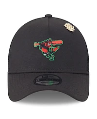 New Era Men's Black Baltimore Orioles 2025 Big League Chew A-Frame 9FORTY Adjustable Trucker Hat