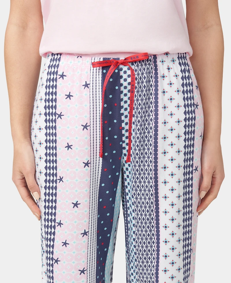 Hue Women's Seaside Stripe Bermuda Pajama Shorts