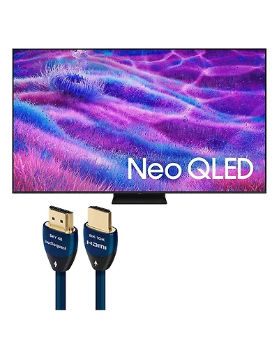 Samsung QN80F 75 Inch 4K Neo Qled Mini Led Tv with AudioQuest Sky 3m Hdmi Cable