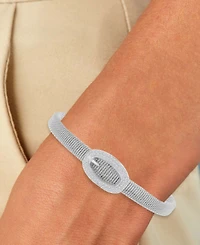 Macy's Cubic Zirconia Buckle Charm Bracelet Sterling Silver (also 14k Gold Over Silver)