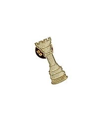 We Games Metal Rook Chess Pins, Gold, Bulk Pack of 10