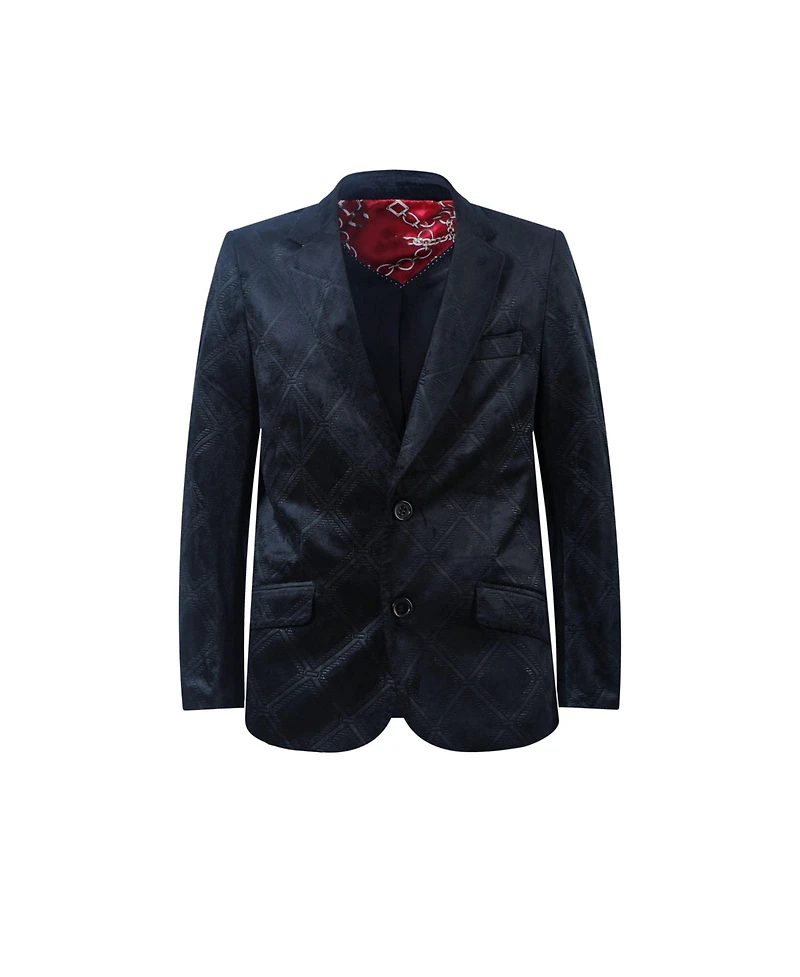 Elie Balleh Toddler Navy Velvet Sports Coat Jacket