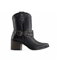 Forastero Women's Western Leather Boots with Buckle