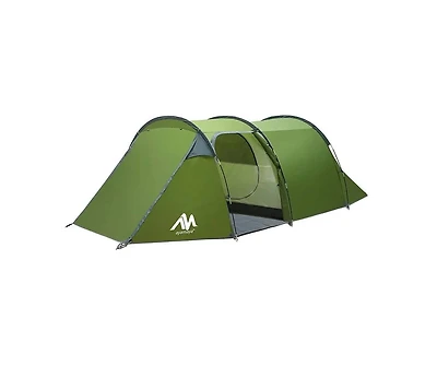 Ayamaya TrekPort Tunnel Camping Tent – 2–4 Person 3-Season Waterproof Shelter with Sleeping Room, Vestibule, Mesh Doors & Side Access for Camping