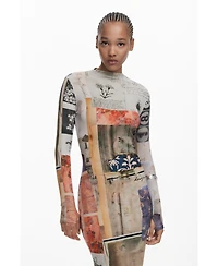 Desigual Women's Collage fitted dress