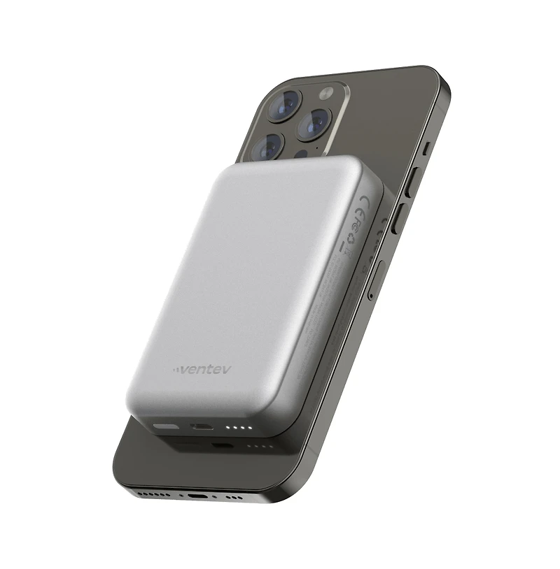 Ventev 5k mAh Portable Magnetic Battery-Gray