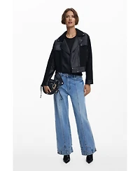Desigual Women's Combined faux leather jacket