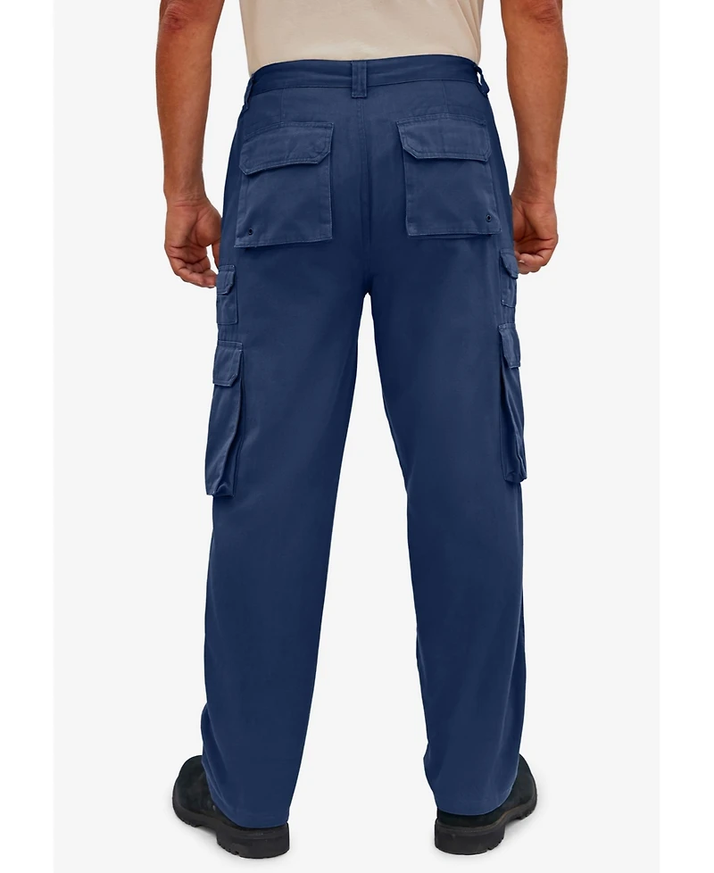 Boulder Creek Big & Tall by KingSize Ranger Side-Elastic Stacked Cargo Pocket Pants