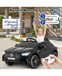 Gymax 12V Kids Ride on Car w/Remote Rocking Function Transport Wheels Lights & Music