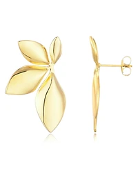 Adornia Gold Statement Flower Stud Earrings