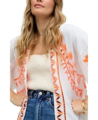 Raffya Women's Lupe Edge To Embroidered Kimono