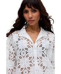 Raffya Women's Shelli All Over Broderie Anglaise Shirt