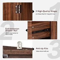 Casainc 71" Freestanding Pantry Cabinet with 2 Drawers, 8 Door Shelves, 3 Cabinet Shelves, Embossed Texture Finish