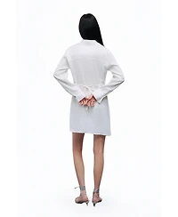 Nocturne Women's Linen Mini Dress with Accessory Detail