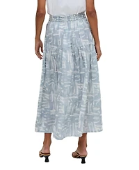 Raffya Women's Bonnie Shirred Waist Warhol Print Midi Skirt