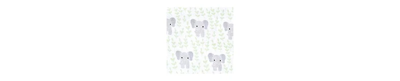 Hudson Baby Cotton Flannel Receiving Blankets 4pk, Leafy Elephant, One Size