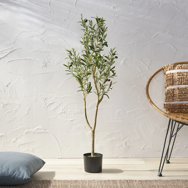 Streamdale Furniture Artificial Olive Tree - 47'' Tall - Pre-Potted