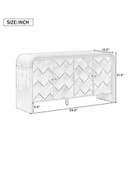 Streamdale Furniture Woven Wood Slat Door Sideboard