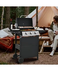 Streamdale Furniture Propane Gas Grill 3 Burner Stainless Steel Bbq