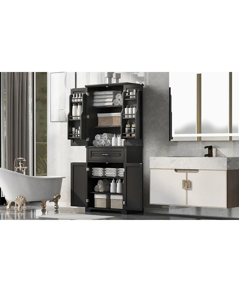 Streamdale Furniture Bathroom Storage Cabinet with Doors & Drawer