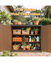Streamdale Furniture Outdoor Storage Cabinet - Brown