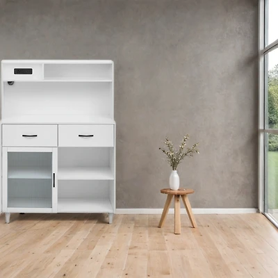 Streamdale Furniture White Solid Wood Sideboard