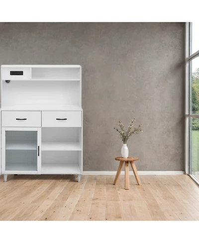 Streamdale Furniture White Solid Wood Sideboard
