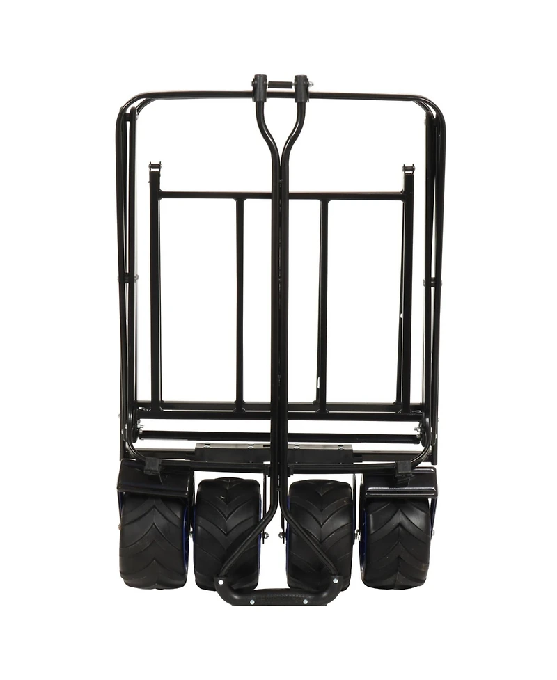 Streamdale Furniture Folding Wagon - All-Terrain Wheels Black & Purple