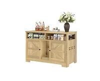 Casainc 47" Farmhouse Storage Cabinet with Double Hidden Litter Box Cat House