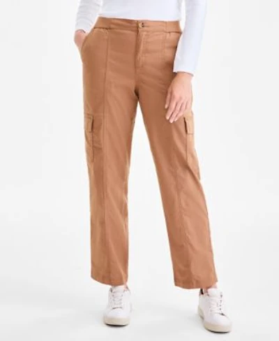 Style Co Womens Comfort Waist Utility Cargo Pants 2p 18 Macys Exclusive