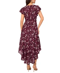 Vince Camuto Women's V-Neck Flutter-Sleeve Maxi Dress