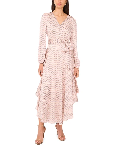 Vince Camuto Women's Tie-Waist V-Neck Maxi Dress