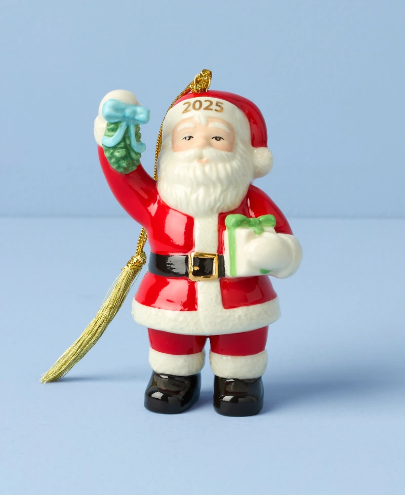 Lenox 2025 Santa with Mistletoe Ornament