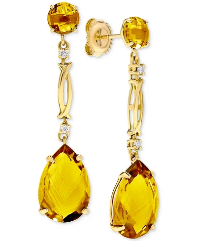 Citrine Drop Earrings (6-1/2 ct. t.w.) in 14k Yellow Gold
