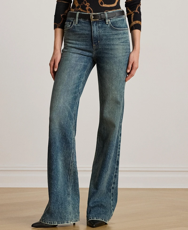 Lauren Ralph Women's High-Rise Flare Jeans
