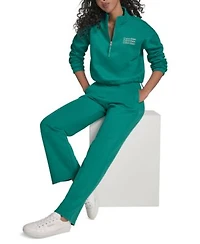 Calvin Klein Performance Womens Fleece Half Zip Top Sweatpants