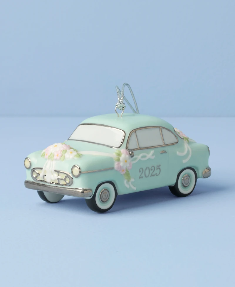Lenox 2025 Just Married Vintage Car Ornament