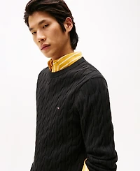 Tommy Hilfiger Men's Classic Cable Crewneck Sweater