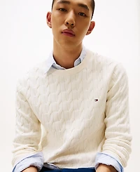 Tommy Hilfiger Men's Classic Cable Crewneck Sweater