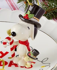 Lenox 2025 Candy Cane Snoopy & Woodstock Ornament