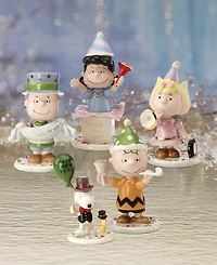 Lenox Peanuts Happy New Year Porcelain Figurines, Set of 5