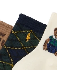 Polo Ralph Lauren Baby Girls 3-Pk. Fall Bear Socks