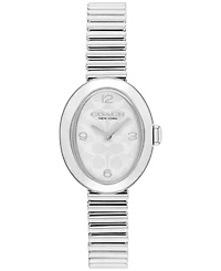 Coach Women's Sammy Silver Tone Stainless Steel Stretch Bracelet Watch, 22.5mm