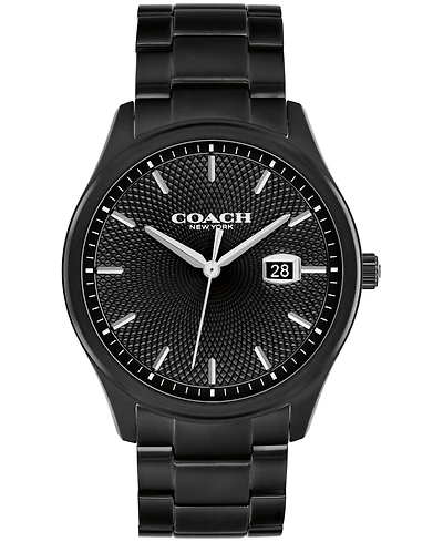 Coach Men's Oliver Black Ip Stainless Steel Bracelet Watch, 41mm