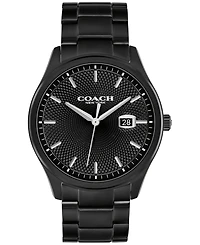 Coach Men's Oliver Black Ip Stainless Steel Bracelet Watch, 41mm